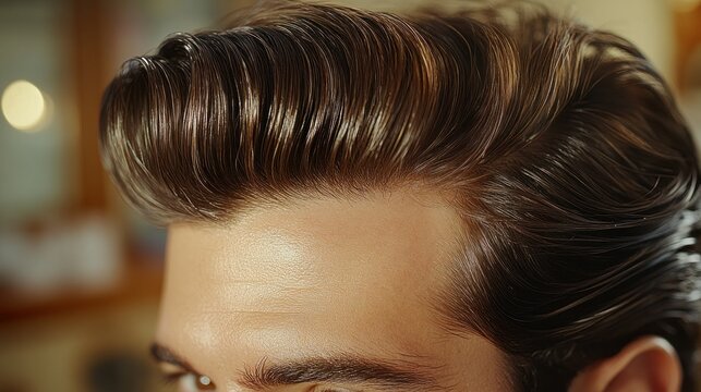 Stylish, voluminous hairdo