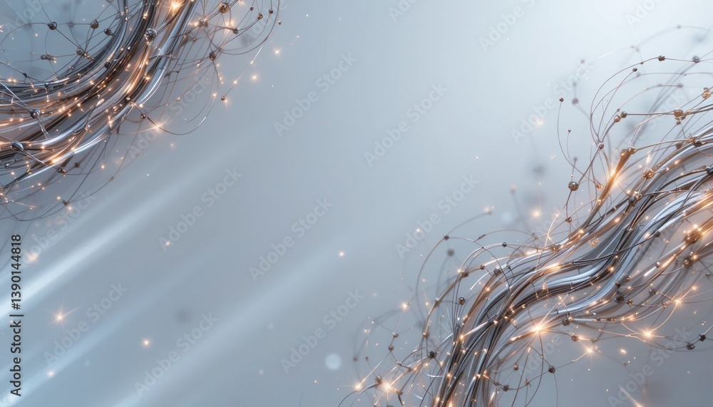 Aufkleber dynamic sparkling lines design digital artwork abstract background vibrant environment creative pers