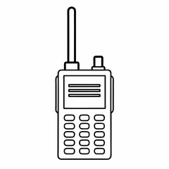 Communication Device Vector with Antenna.