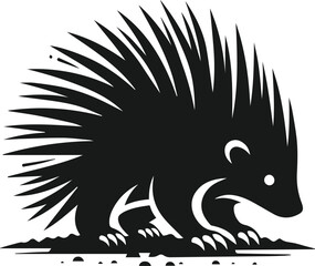 Porcupine silhouette vector animal