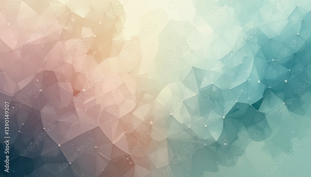 Poster abstract geometric shapes digital art background design soft color palette modern aesthetic visual c
