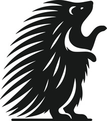 Porcupine silhouette vector animal