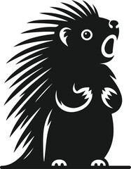 Porcupine silhouette vector animal