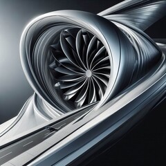 Wind Tunnel A sleek modern structure with a series of curved aer