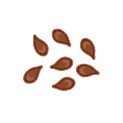 Flax seeds icon. Vector illustration in flat style.