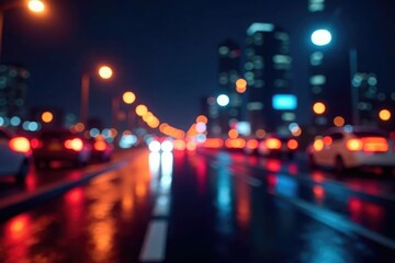 Abstract late-night city lights forming a geometric pattern, colorful, shapes