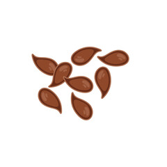 Flax seeds icon. Vector illustration in flat style.