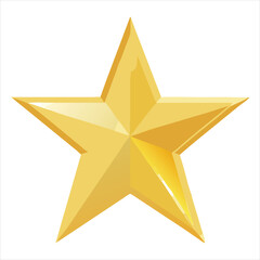 Obraz premium Golden Star Icon in Circular Frame with Clean Bold Professional Vector Design