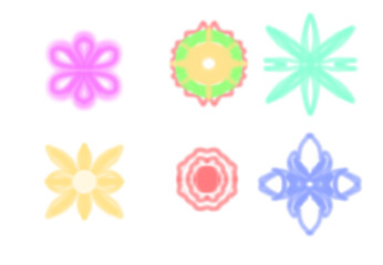 A hand-drawn cartoon flower petal set in crayon, top view, PNG, transparent background, playful, colorful, bird-themed, perfect for children’s coloring book.

