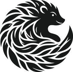 Porcupine silhouette vector animal