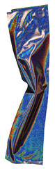 Colorful holographic fabric texture with intense rainbow reflections and metallic sheen. Wavy folds...