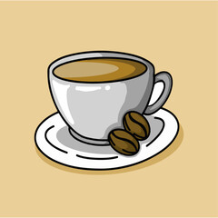 coffee on a cup vector illustration AD477