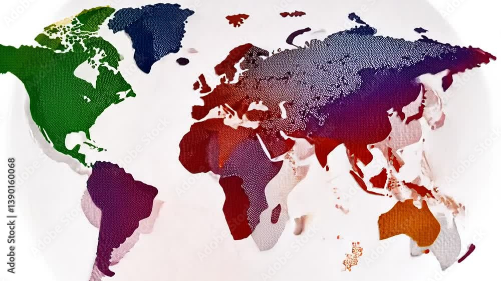 Poster abstract telecommunication network map representing usa connections generative ai