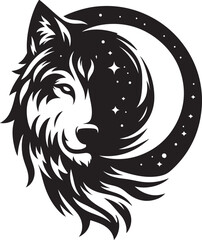 Wolf face logo vector