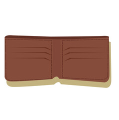 leather wallet. brown wallet.Vector illustration