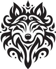 Tribal wolf head logo