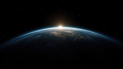 Obraz premium Earth rising from space