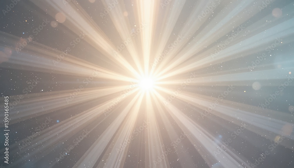 Poster radiant light burst cosmic background abstract art stellar environment dynamic viewpoint illuminatio