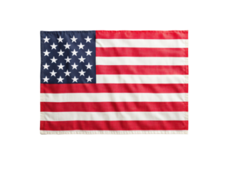 American flag display for patriotism and national celebrations on a transparent background, cut out