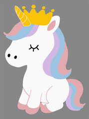 unicorn with crown