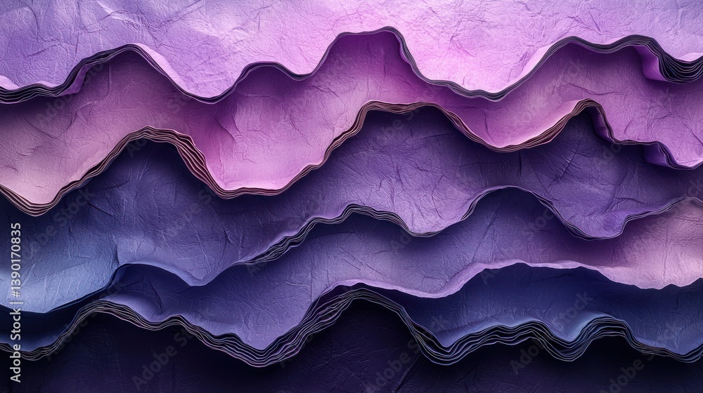 Poster abstract layered purple paper texture with uneven edges and subtle gradients
