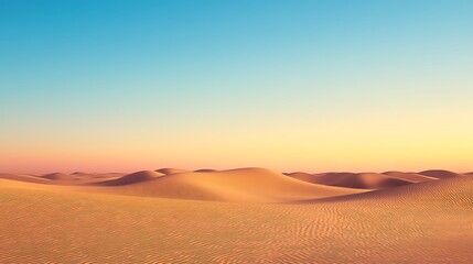Serene desert landscape at sunset.