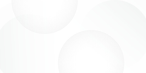 White geometric abstract background overlap layer on bright space with lines effect decoration. Modern graphic design element circles style concept for banner.