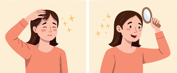 woman's hair transformation: from worry to confidence