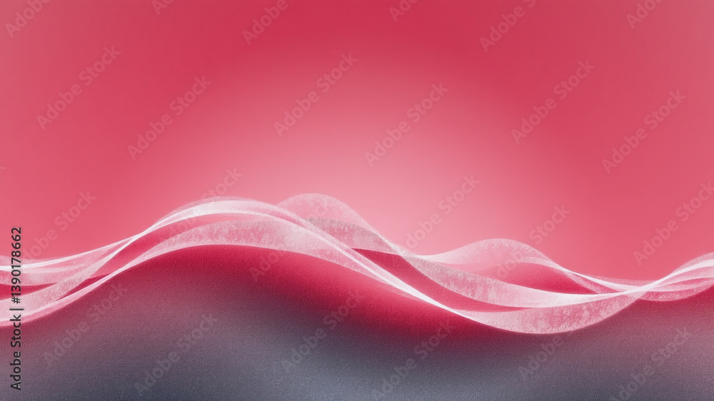 Poster abstract wave design with red background