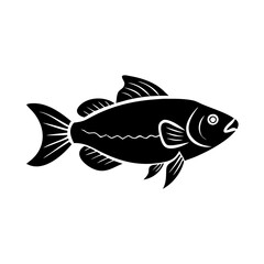 bolivian ram fish icon, bolivian ram fish line art - simple line art of bolivian ram fish, perfect for bolivian ram fish logos and icons