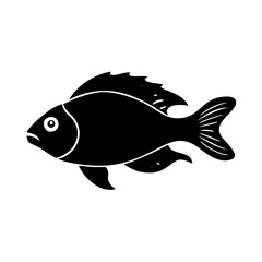electric blue ram fish icon, electric blue ram fish line art - simple line art of electric blue ram fish, perfect for electric blue ram fish logos and icons