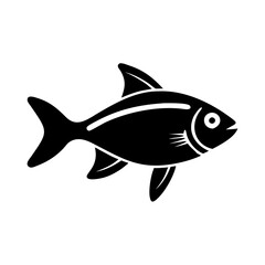 lemon tetra fish icon, lemon tetra fish line art - simple line art of lemon tetra fish, perfect for lemon tetra fish logos and icons