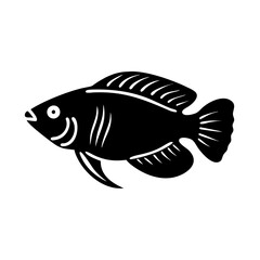 pearl gourami fish icon, pearl gourami fish line art - simple line art of pearl gourami fish, perfect for pearl gourami fish logos and icons