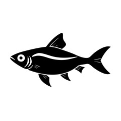 rasbora fish icon, rasbora fish line art - simple line art of rasbora fish, perfect for rasbora fish logos and icons