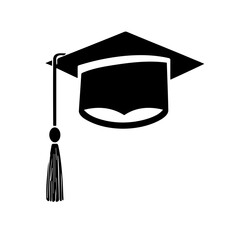 Graduation Cap Icon Silhouette for Graduation Announcements