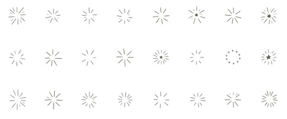 collection of minimalist burst shapes for