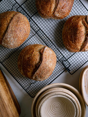 Golden-Crusted Artisan Sourdough Bread.