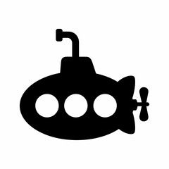 Submarine icon silhouette. Design image
