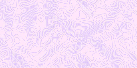 The stylized height of the topographic map contour in lines and contours. Abstract white background with map contour. Moden pink lines of the relief map on a white background. Vector grid map