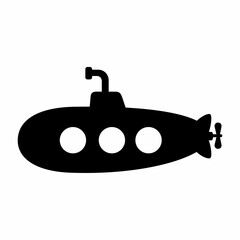 Submarine icon silhouette. Design image