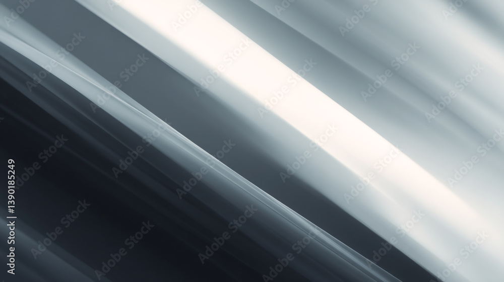 Poster abstract image showing diagonal lines of varying shades of gray and white creating a smooth texture