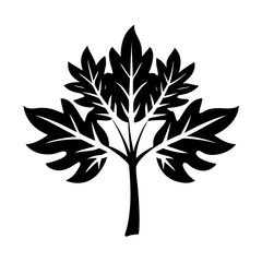sassafras tree icon, sassafras tree line art - simple line art of sassafras tree, perfect for sassafras tree logos and icons