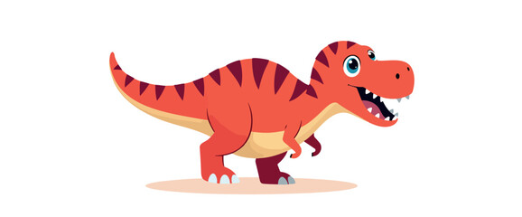 cheerful cartoon tyrannosaurus