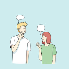 two people having a friendly conversation