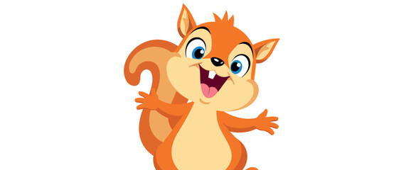 friendly cartoon squirrel
