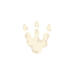 Cartoon fossil bone. Prehistoric animal fossil icon. Vector illustration.