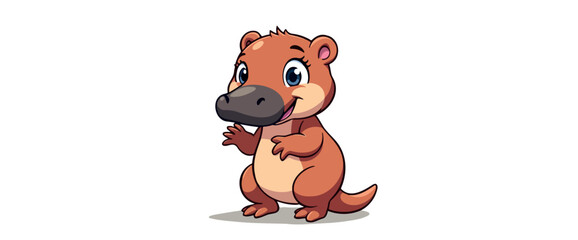 adorable cartoon platypus character