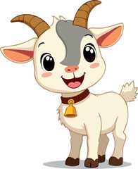 charming of a cheerful kid goat