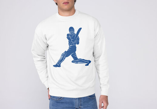 Anonymous Man in a Chic Jumper. PSD mockup ready for your design