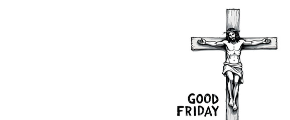 grayscale of jesus christ on the for good friday